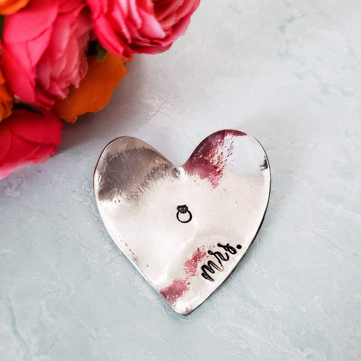 MRS Pewter Heart Shaped Trinket Dish Salt and Sparkle