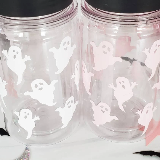 Mommy and Me Matching Halloween Ghost Cups Salt and Sparkle