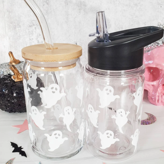 Mommy and Me Matching Halloween Ghost Cups Salt and Sparkle