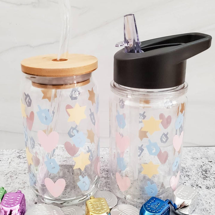 Mommy and Me Matching Hannukah Dreidel Cups Salt and Sparkle