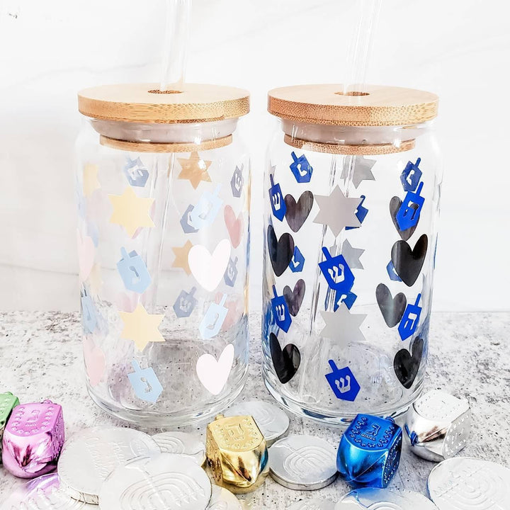 Mommy and Me Matching Hannukah Dreidel Cups Salt and Sparkle