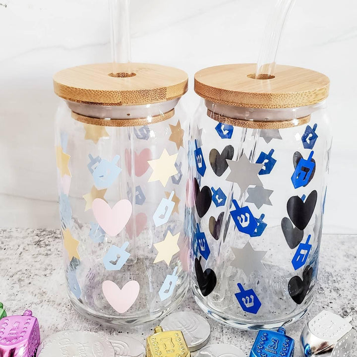 Mommy and Me Matching Hannukah Dreidel Cups Salt and Sparkle