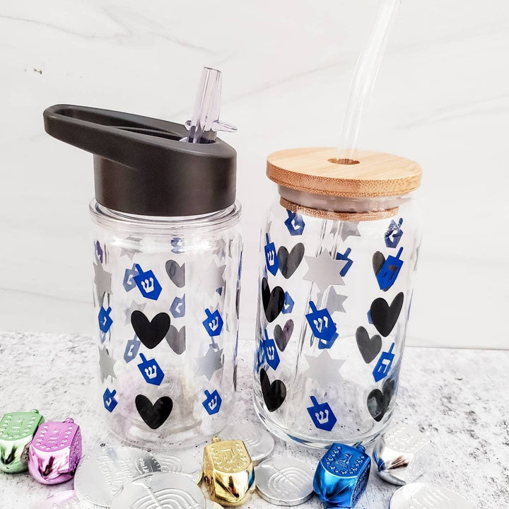 Mommy and Me Matching Hannukah Dreidel Cups Salt and Sparkle