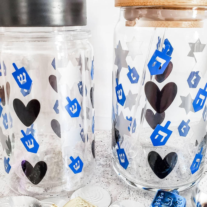 Mommy and Me Matching Hannukah Dreidel Cups Salt and Sparkle