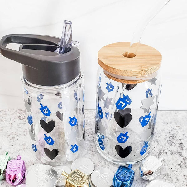 Mommy and Me Matching Hannukah Dreidel Cups Salt and Sparkle