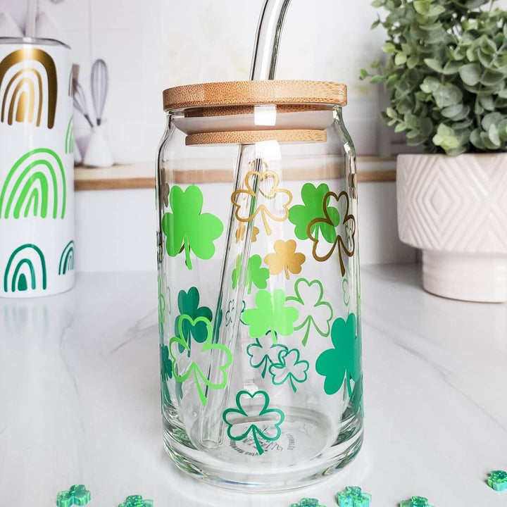 Mommy and Me Matching St. Patrick's Day Shamrock Drink Tumblers Salt and Sparkle