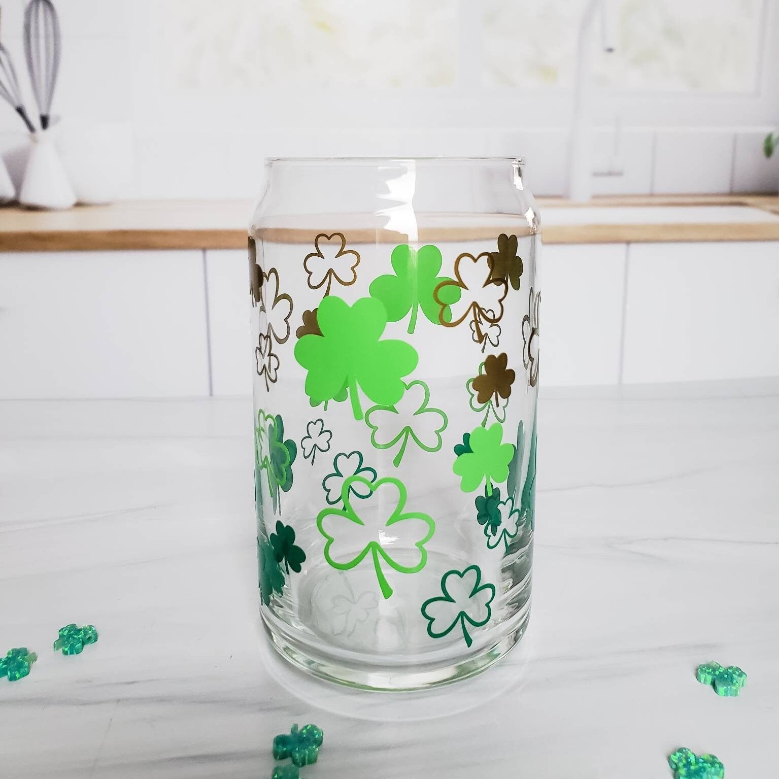 Mommy and Me Matching St. Patrick's Day Shamrock Drink Tumblers Salt and Sparkle
