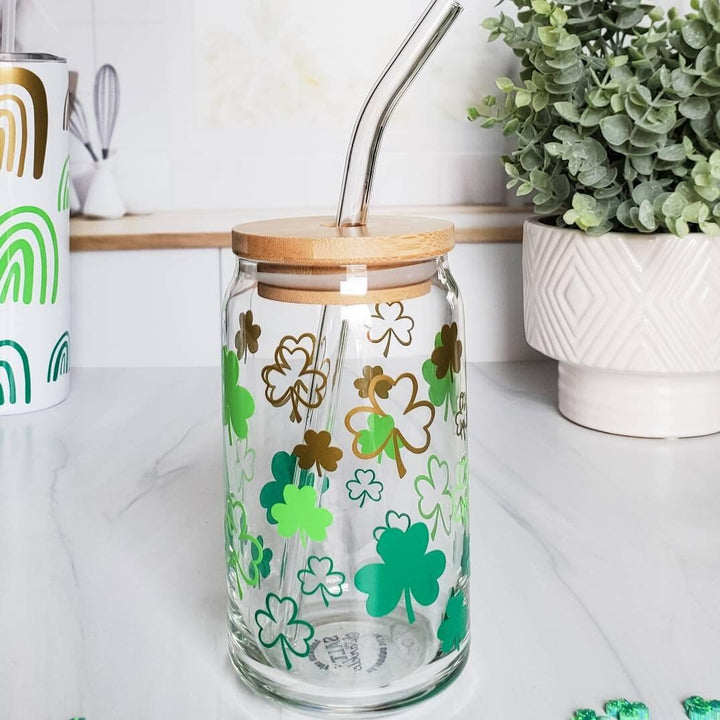 Mommy and Me Matching St. Patrick's Day Shamrock Drink Tumblers Salt and Sparkle