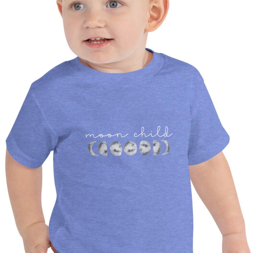 Moon Child Toddler Short Sleeve Tee Shirt Salt and Sparkle