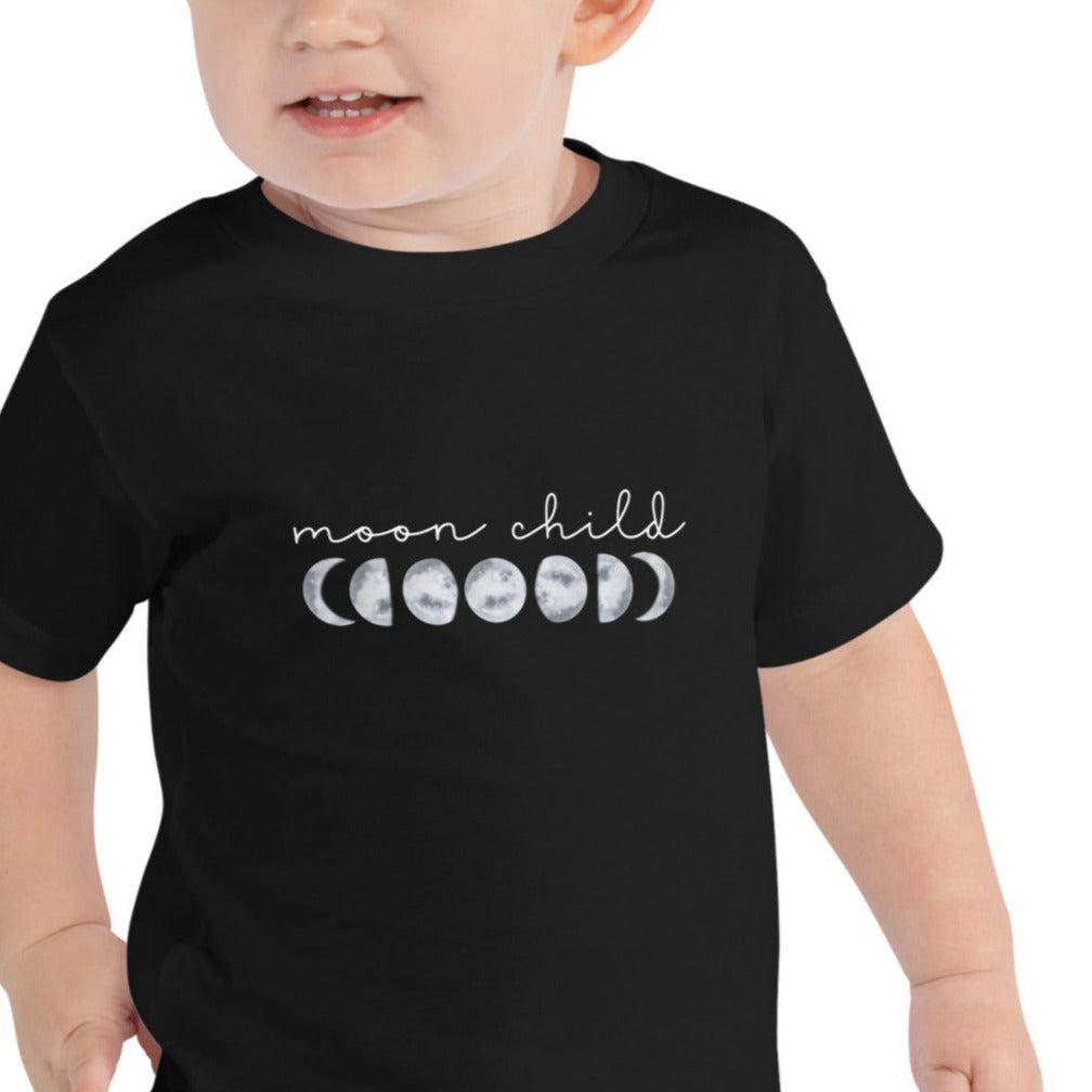 Moon Child Toddler Short Sleeve Tee Shirt Salt and Sparkle