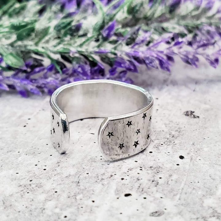 Moon Phases Celestial Silver Ring Salt and Sparkle