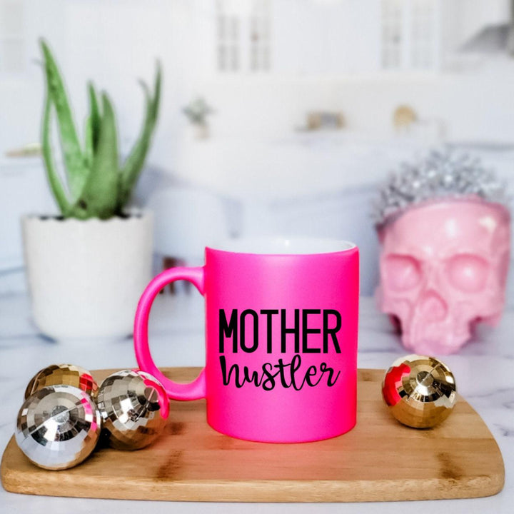 Mother Hustler Pink Coffee Mug - Funny Gift For Mom - Funny Mom Mug - Mom Birthday Mug for Entrepreneur - Working Mom Gift for Mother's Day