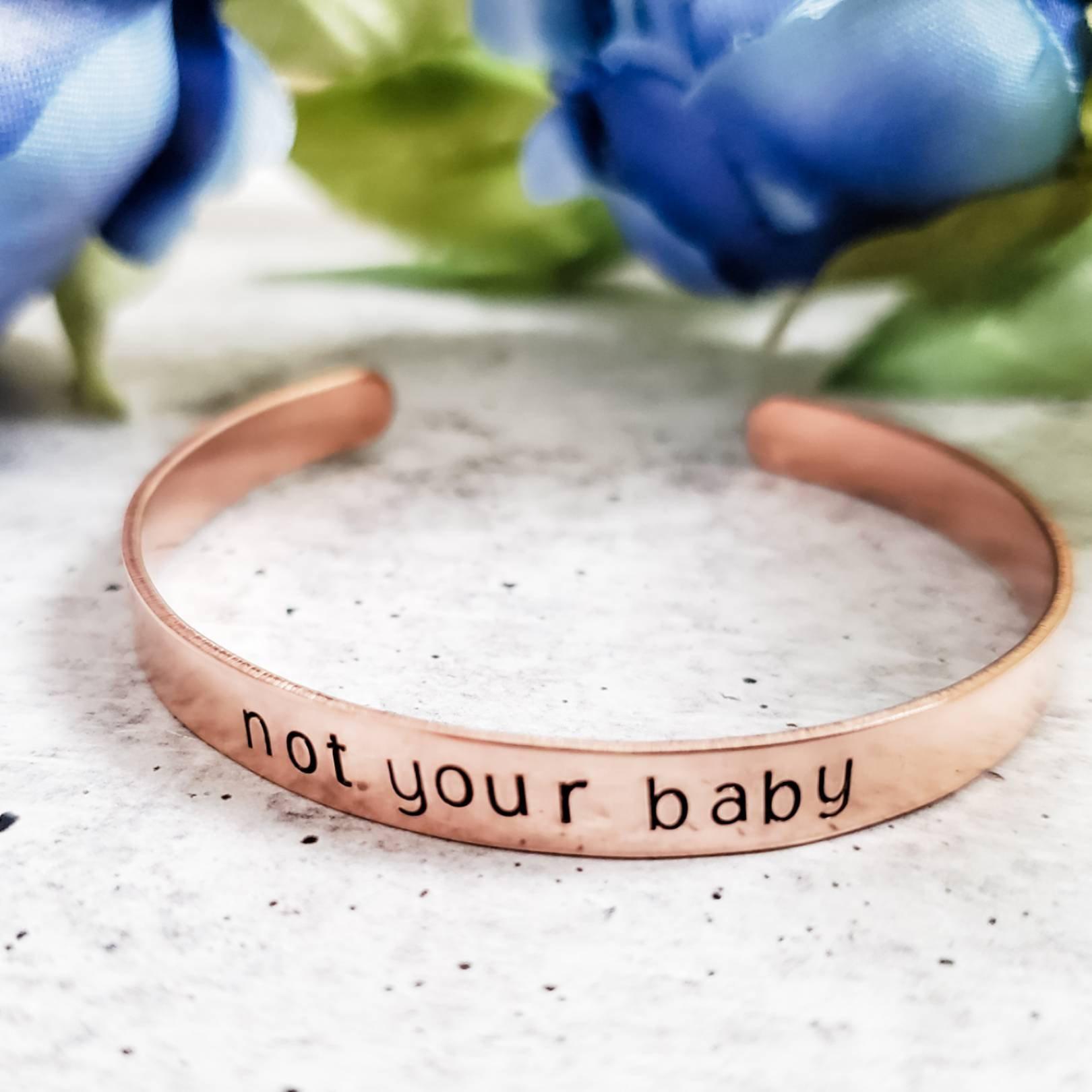 NOT YOUR BABY Stacking Cuff Bracelet Salt and Sparkle