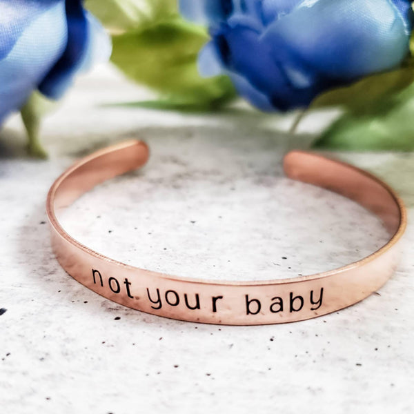 NOT YOUR BABY Stacking Cuff Bracelet Salt and Sparkle