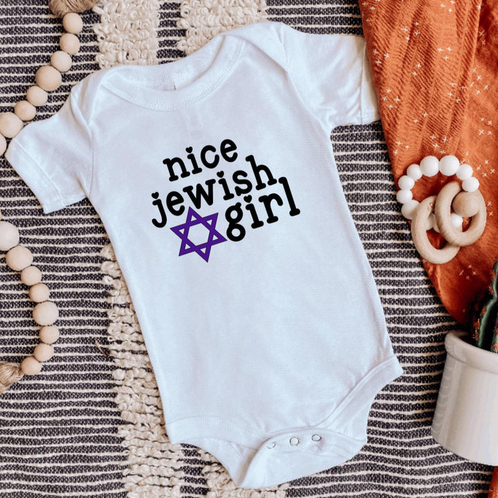 Nice Jewish Boy and Girl Baby Bodysuit or Tee Shirt Salt and Sparkle