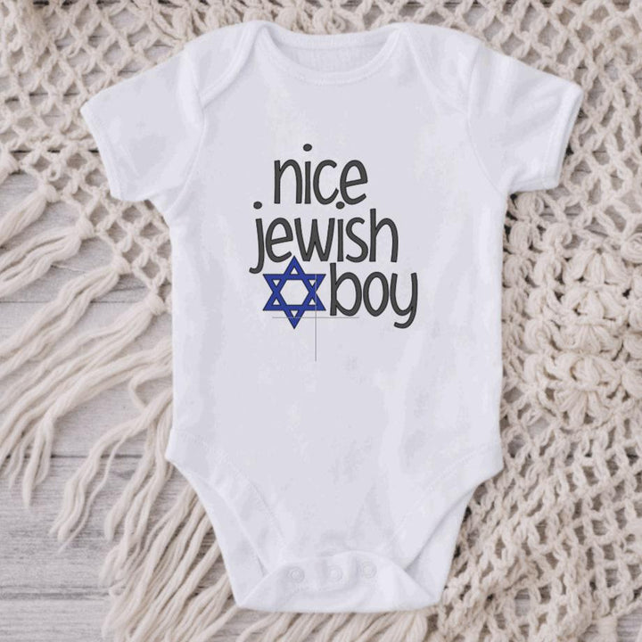 Nice Jewish Boy and Girl Baby Bodysuit or Tee Shirt Salt and Sparkle