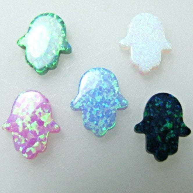 Opal Hamsa Necklace Salt and Sparkle