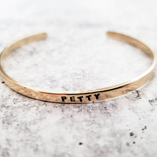 PETTY Adjustable Skinny Cuff Bracelet Salt and Sparkle