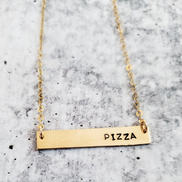 PIZZA Classic Bar Necklace Salt and Sparkle