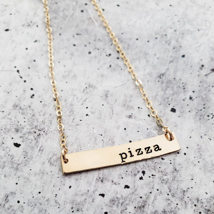 PIZZA Classic Bar Necklace Salt and Sparkle