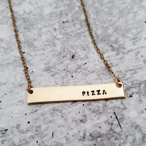 PIZZA Classic Bar Necklace Salt and Sparkle