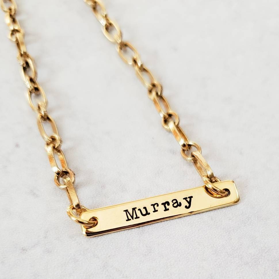 Paperclip Chain Custom Name Necklace Salt and Sparkle