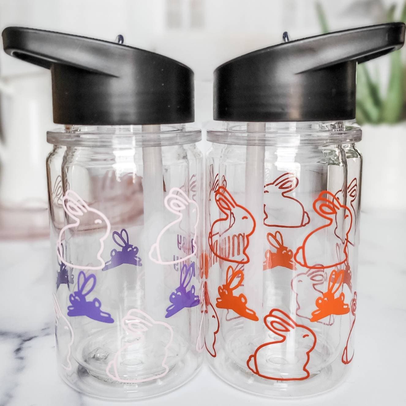 Personalized Bunny Sippy Cup Salt and Sparkle