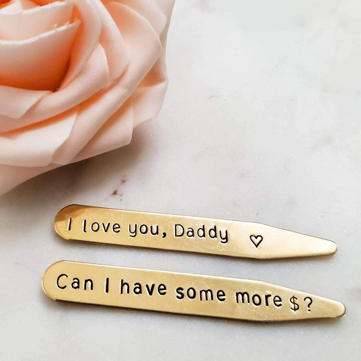 Personalized Collar Stays for Him Salt and Sparkle