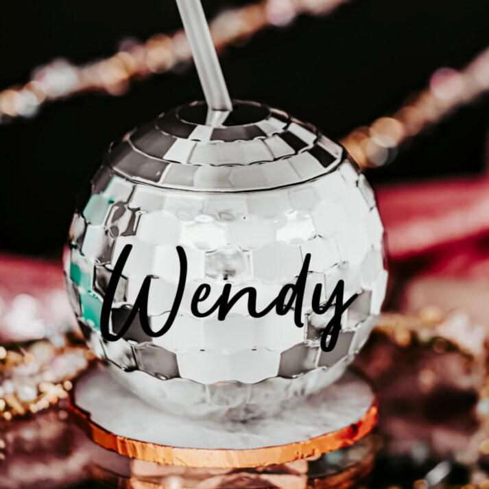 Personalized Disco Ball Drink Tumbler Salt and Sparkle