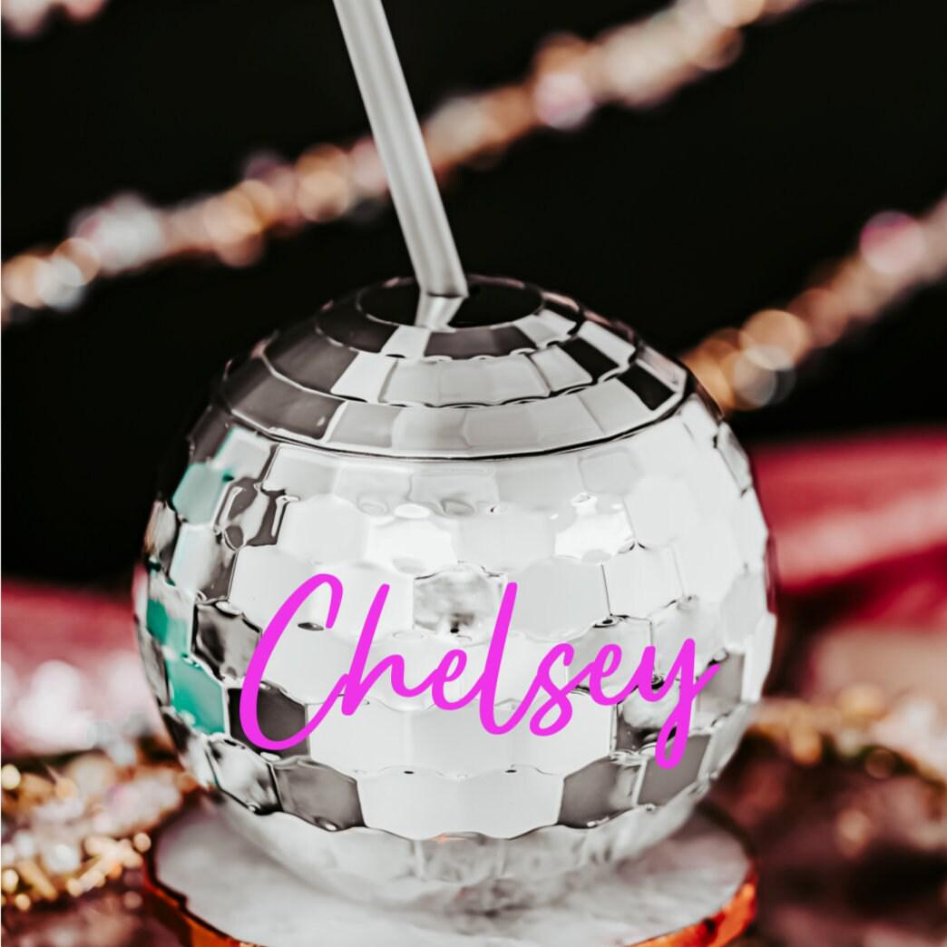 Personalized Disco Ball Drink Tumbler Salt and Sparkle