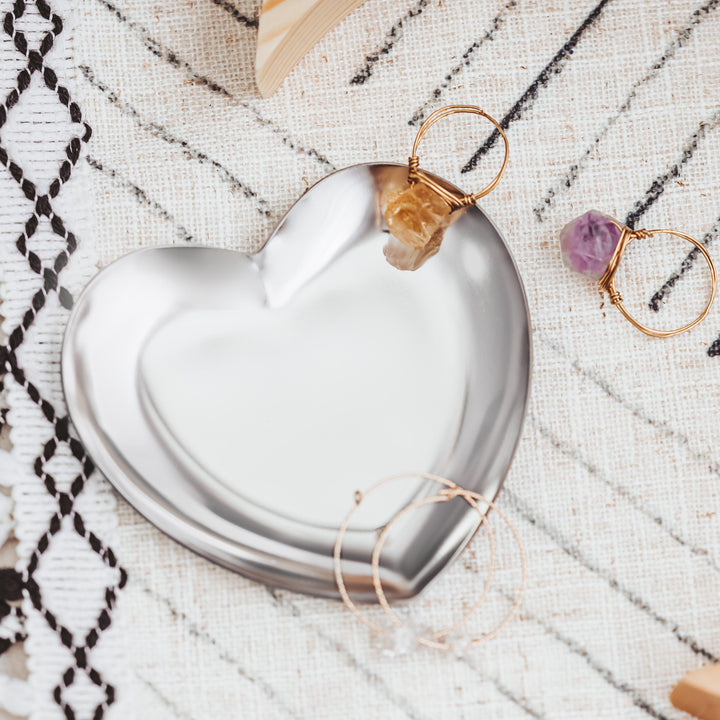 Personalized Heart Trinket Dish for Grandma Salt and Sparkle