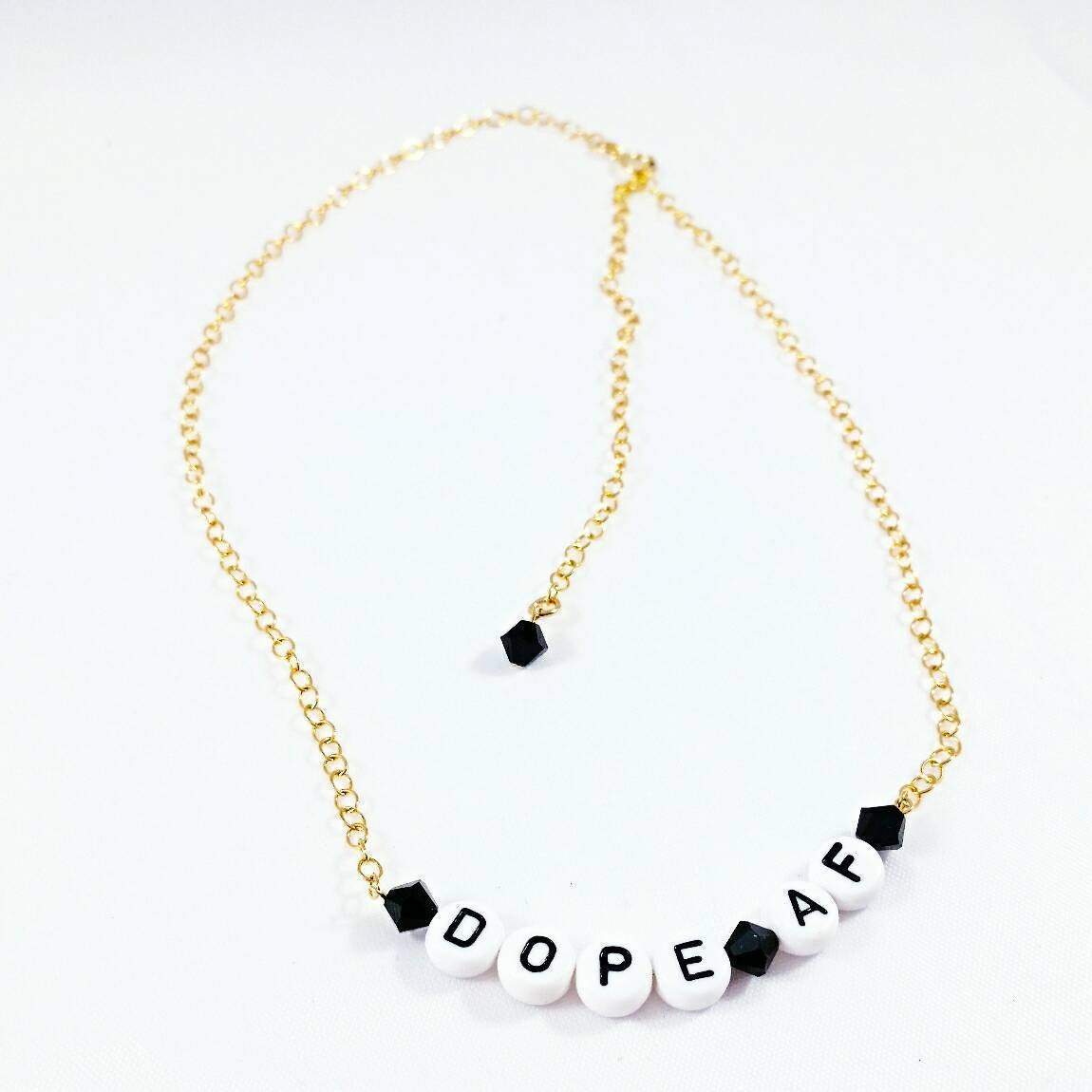 Personalized Letter Beads Choker Salt and Sparkle