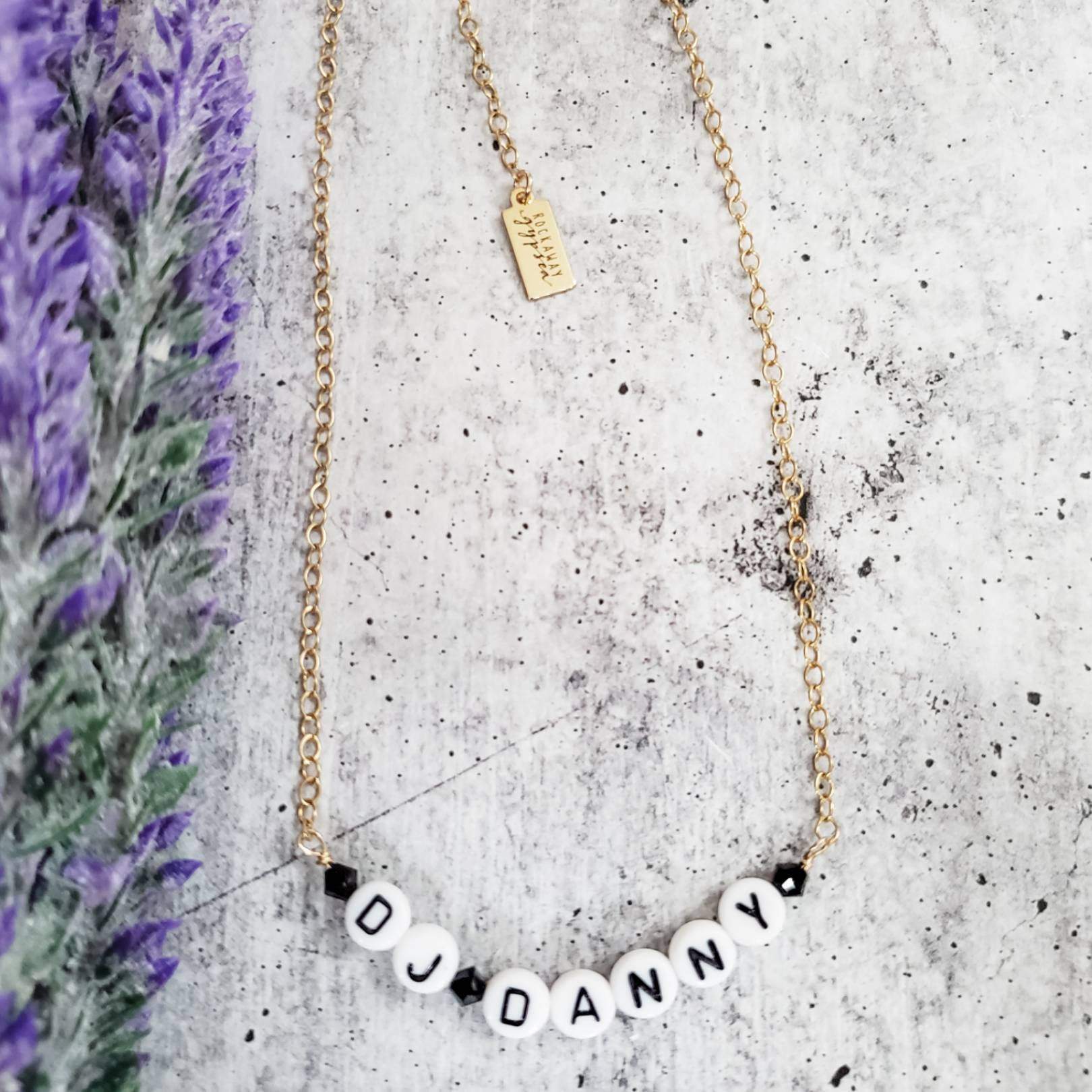 Personalized Letter Beads Choker Salt and Sparkle