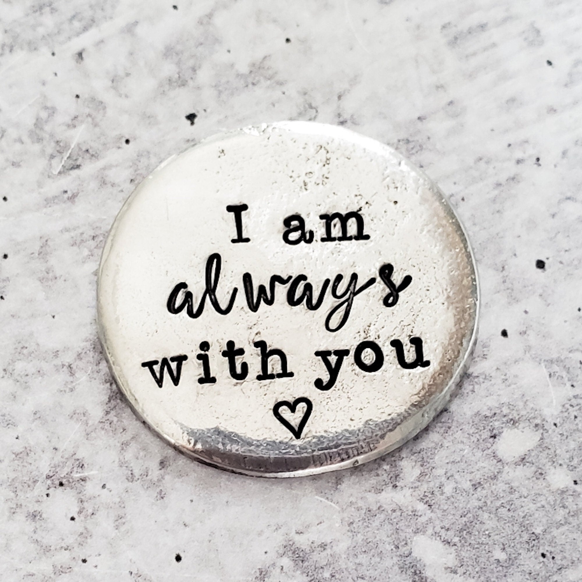 Personalized Memorial Pocket Stone Salt and Sparkle
