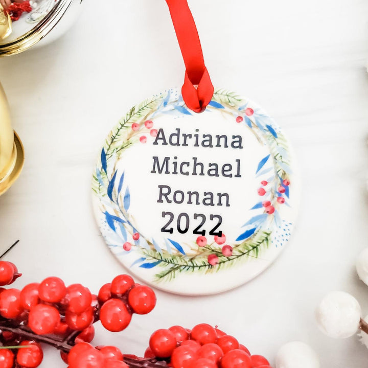 Personalized Name 2022 Christmas Ornament Salt and Sparkle