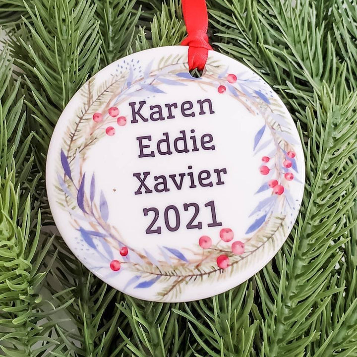 Personalized Name 2022 Christmas Ornament Salt and Sparkle