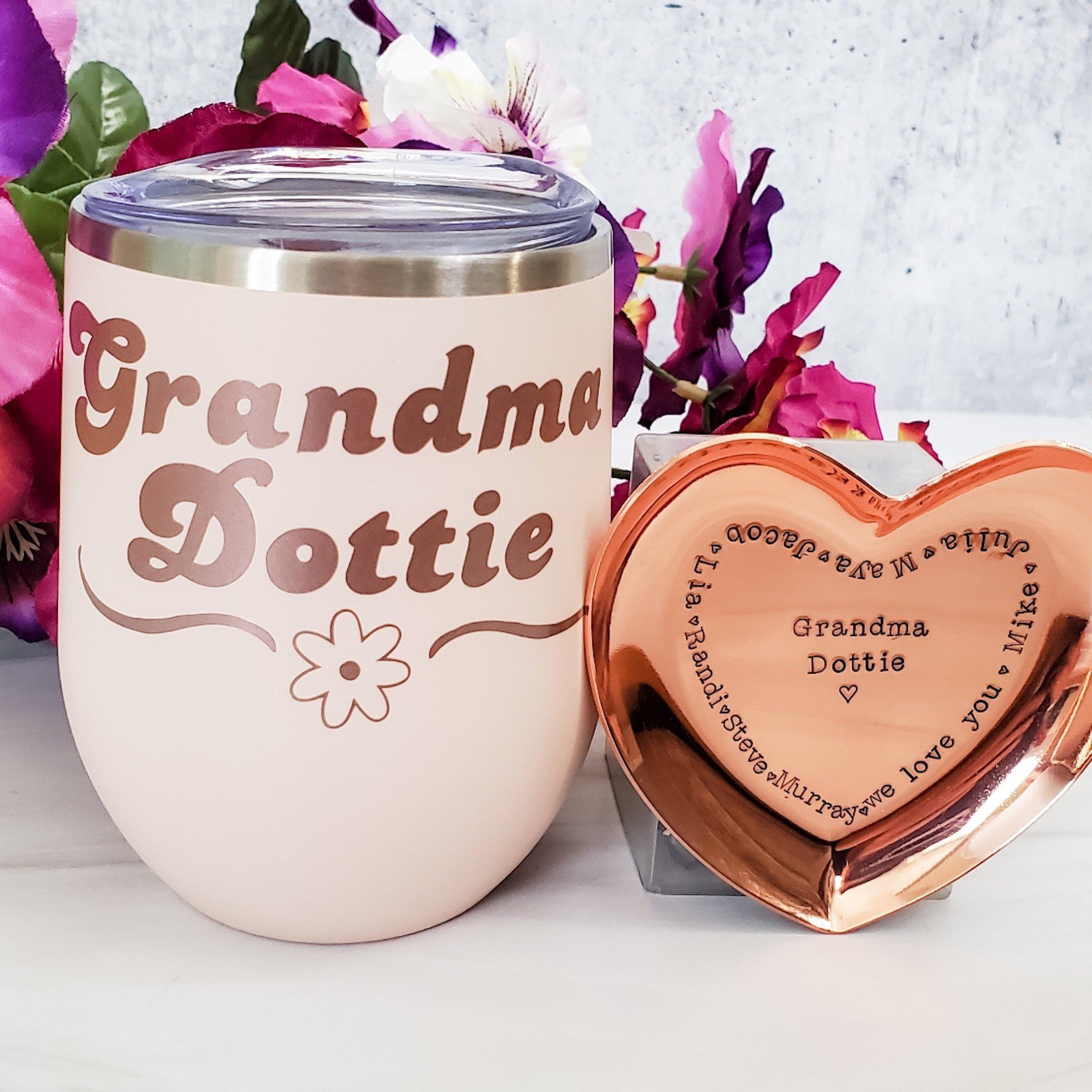 Personalized Tumbler for Grandma Salt and Sparkle