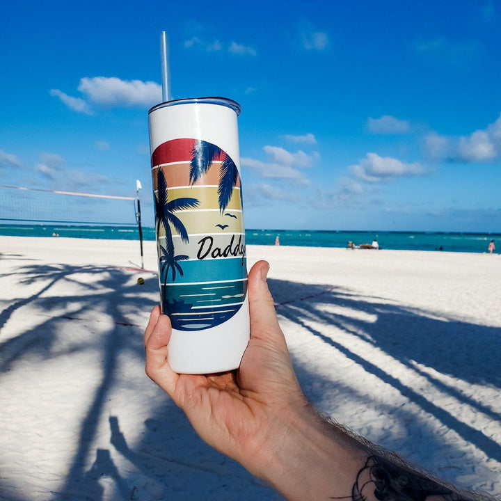 Personalized Vacation Tall Tumbler Salt and Sparkle