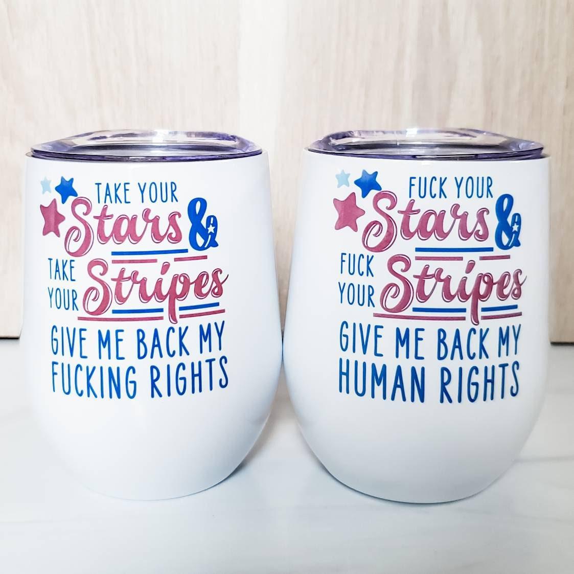 Pro Choice Anti Fourth Of July Insulated Tumbler Salt and Sparkle