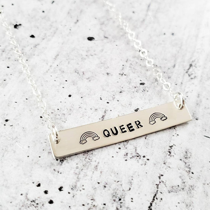 QUEER FEMME Bar Necklace Salt and Sparkle