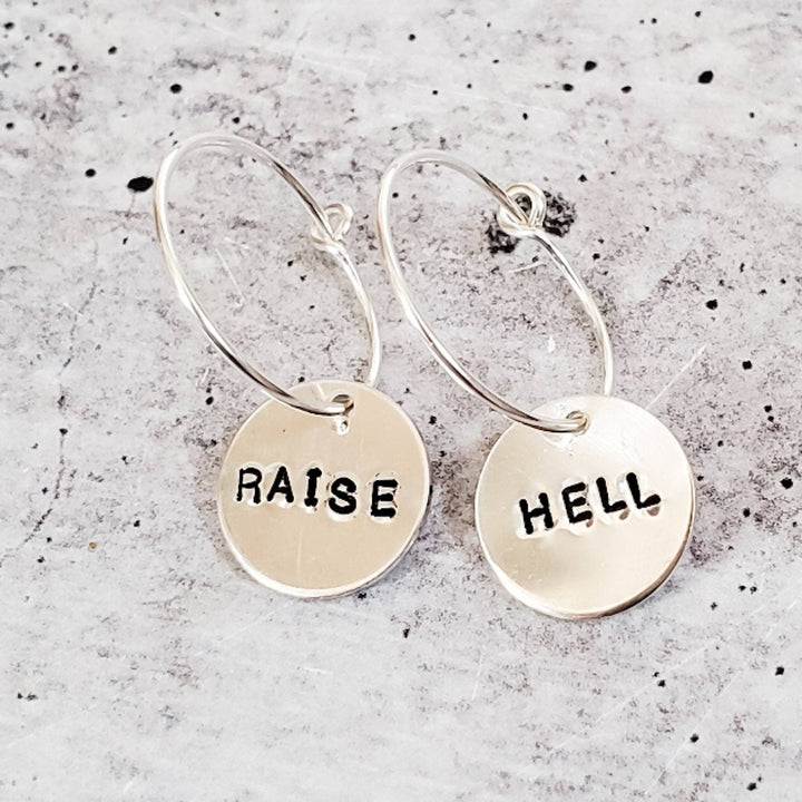 RAISE HELL Hoop Earrings Salt and Sparkle