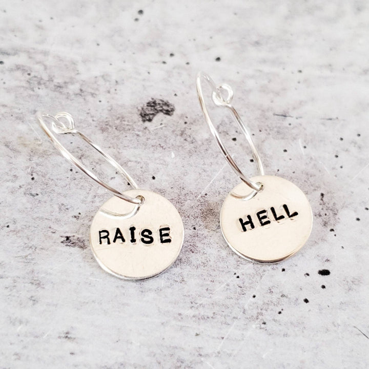 RAISE HELL Hoop Earrings Salt and Sparkle