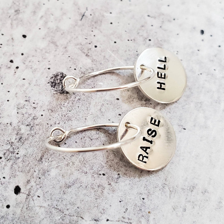 RAISE HELL Hoop Earrings Salt and Sparkle