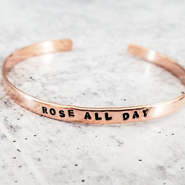 ROSE ALL DAY Skinny Cuff Bracelet Salt and Sparkle