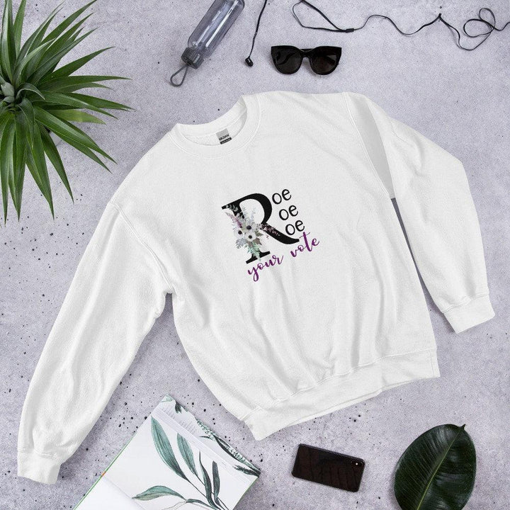 Roe Roe Roe Your Vote Crewneck Sweatshirt Salt and Sparkle