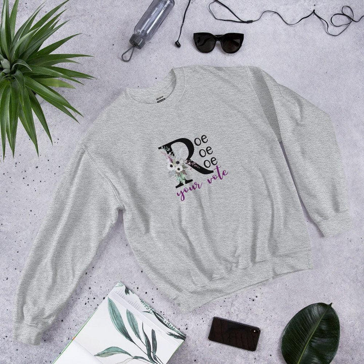 Roe Roe Roe Your Vote Crewneck Sweatshirt Salt and Sparkle