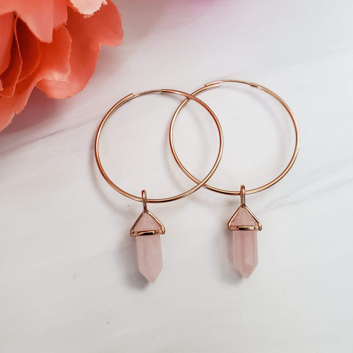 Rose Gold Petite Spikes Endless Hoop Earrings Salt and Sparkle