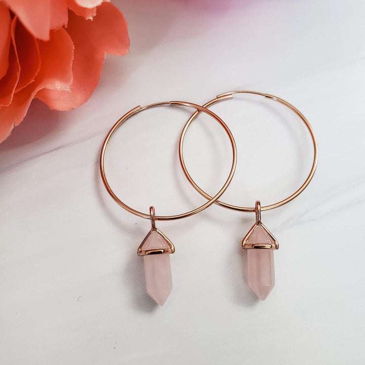 Rose Gold Petite Spikes Endless Hoop Earrings Salt and Sparkle