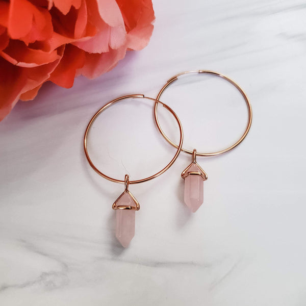 Rose Gold Petite Spikes Endless Hoop Earrings Salt and Sparkle