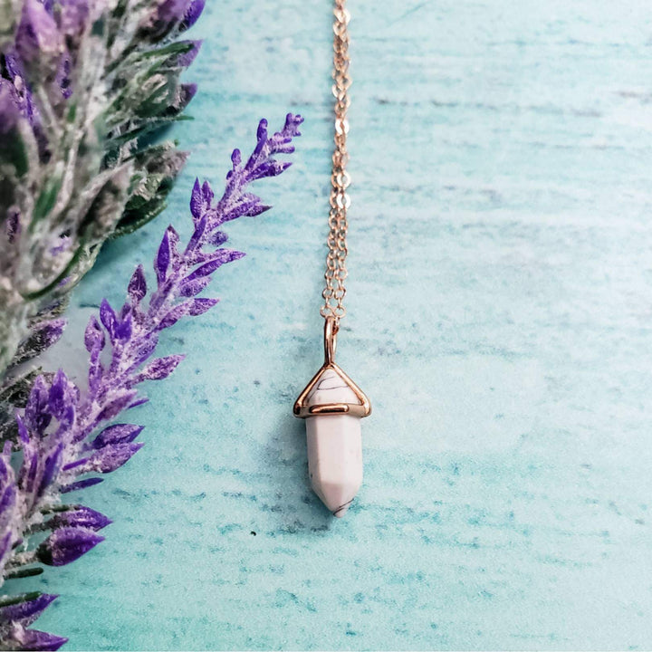 Rose Gold Tiny Spike Necklace Salt and Sparkle